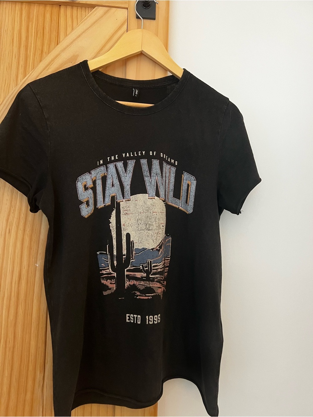 Only Black 'Stay Wild' Graphic Short-Sleeve Tee